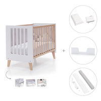 Lettino co-sleeping 60x120 cm (4in1) legno/bianco · Nexor C187R-M7795