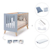 Lettino co-sleeping 60x120 cm (4in1) legno/celeste · Nexor Blue Denim