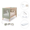 Lettino co-sleeping 60x120 cm (4in1) legno/verde oliva · Nexor C187R-M5695