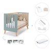 Lettino co-sleeping 60x120 cm (4in1) legno/verde · Nexor C187R-M5795