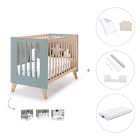 Lettino co-sleeping 60x120 cm (4in1) legno/verde · Nexor C187R-M5795
