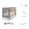 Lettino co-sleeping 60x120 cm (4in1) legno/antracite · Nexor C187R-M5895