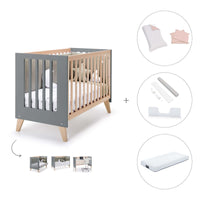 Lettino co-sleeping 60x120 cm (4in1) legno/antracite · Nexor C187R-M5895