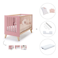 Lettino co-sleeping 60x120 cm (4in1) legno/rosa · Nexor C187R-M5995