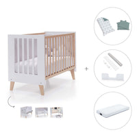Lettino co-sleeping 60x120 cm (4in1) legno/bianco · Nexor C187R-M7795