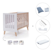 Lettino co-sleeping 60x120 cm (4in1) legno/bianco · Nexor C187R-M7795