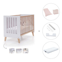 Lettino co-sleeping 60x120 cm (4in1) legno/bianco · Nexor C187R-M7795