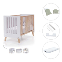Lettino co-sleeping 60x120 cm (4in1) legno/bianco · Nexor C187R-M7795