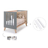 Lettino co-sleeping 60x120 cm (4in1) legno/antracite · Nexor C187R-M5895