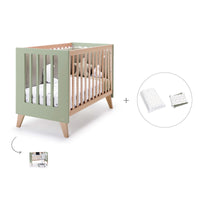 Lettino co-sleeping 60x120 cm (4in1) legno/verde oliva · Nexor C187R-M5695