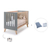 Lettino co-sleeping 60x120 cm (4in1) legno/antracite · Nexor C187R-M5895