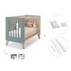 Lettino co-sleeping 60x120 cm (4in1) legno/verde · Nexor C187R-M5795