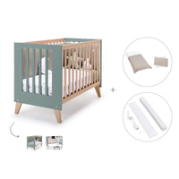 Lettino co-sleeping 60x120 cm (4in1) legno/verde · Nexor C187R-M5795