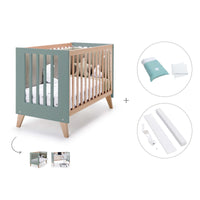 Lettino co-sleeping 60x120 cm (4in1) legno/verde · Nexor C187R-M5795