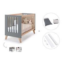 Lettino co-sleeping 60x120 cm (4in1) legno/antracite · Nexor C187R-M5895