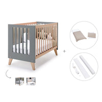 Lettino co-sleeping 60x120 cm (4in1) legno/antracite · Nexor C187R-M5895