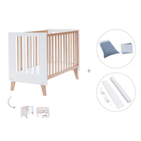 Lettino co-sleeping 60x120 cm (4in1) legno/bianco · Nexor C187R-M7795