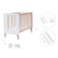 Lettino co-sleeping 60x120 cm (4in1) legno/bianco · Nexor C187R-M7795