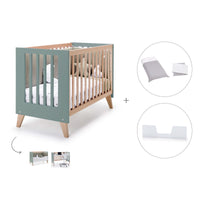 Lettino co-sleeping 60x120 cm (4in1) legno/verde · Nexor C187R-M5795