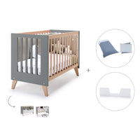 Lettino co-sleeping 60x120 cm (4in1) legno/antracite · Nexor C187R-M5895