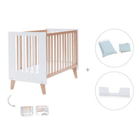 Lettino co-sleeping 60x120 cm (4in1) legno/bianco · Nexor C187R-M7795