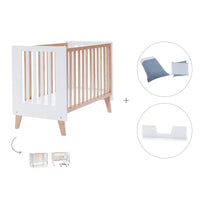 Lettino co-sleeping 60x120 cm (4in1) legno/bianco · Nexor C187R-M7795