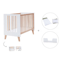 Lettino co-sleeping 60x120 cm (4in1) legno/bianco · Nexor C187R-M7795