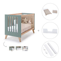 Lettino co-sleeping 60x120 cm (4in1) legno/verde · Nexor C187R-M5795