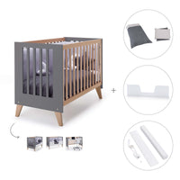 Lettino co-sleeping 60x120 cm (4in1) legno/marengo · Nexor C187R-M6995