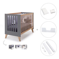 Lettino co-sleeping 60x120 cm (4in1) legno/marengo · Nexor C187R-M6995