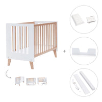 Lettino co-sleeping 60x120 cm (4in1) legno/bianco · Nexor C187R-M7795