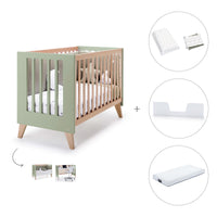 Lettino co-sleeping 60x120 cm (4in1) legno/verde oliva · Nexor C187R-M5695