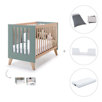 Lettino co-sleeping 60x120 cm (4in1) legno/verde · Nexor C187R-M5795