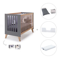 Lettino co-sleeping 60x120 cm (4in1) legno/marengo · Nexor C187R-M6995