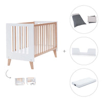 Lettino co-sleeping 60x120 cm (4in1) legno/bianco · Nexor C187R-M7795