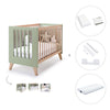 Lettino co-sleeping 60x120 cm (4in1) legno/verde oliva · Nexor C187R-M5695