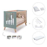 Lettino co-sleeping 60x120 cm (4in1) legno/verde · Nexor C187R-M5795