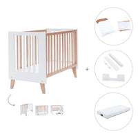 Lettino co-sleeping 60x120 cm (4in1) legno/bianco · Nexor C187R-M7795