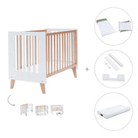 Lettino co-sleeping 60x120 cm (4in1) legno/bianco · Nexor C187R-M7795