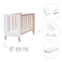 Lettino co-sleeping 60x120 cm (4in1) legno/bianco · Nexor C187R-M7795