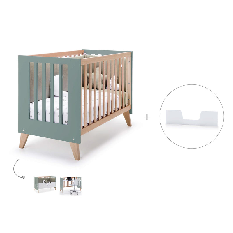 Lettino co-sleeping 60x120 cm (4in1) legno/verde · Nexor C187R-M5795