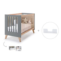 Lettino co-sleeping 60x120 cm (4in1) legno/antracite · Nexor C187R-M5895