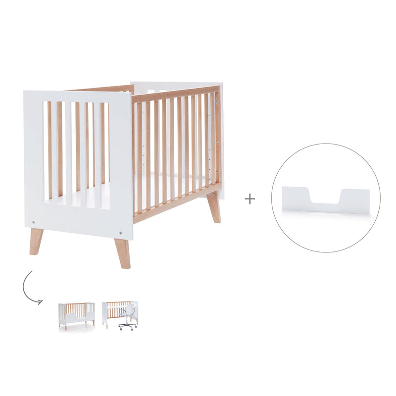 Lettino co-sleeping 60x120 cm (4in1) legno/bianco · Nexor C187R-M7795