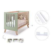 Lettino co-sleeping 60x120 cm (4in1) legno/verde oliva · Nexor C187R-M5695