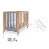 Lettino co-sleeping 60x120 cm (5in1) legno/grigio · Occa C166-M9558