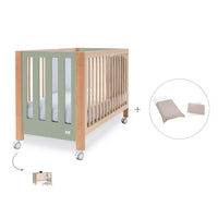 Lettino co-sleeping 60x120 cm (5in1) legno/verde oliva · Occa C166-M9556