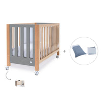 Lettino co-sleeping 60x120 cm (5in1) legno/grigio · Occa C166-M9558