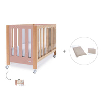 Lettino co-sleeping 60x120 cm (5in1) legno/rosa · Occa C166-M9559