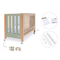 Lettino co-sleeping 60x120 cm (5in1) legno/verde oliva · Occa C166-M9556