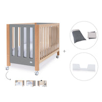 Lettino co-sleeping 60x120 cm (5in1) legno/grigio · Occa C166-M9558